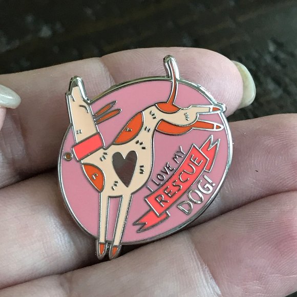 Love my RESCUE DOG Collectible Enamel Pin NEW! 814 - Picture 5 of 7